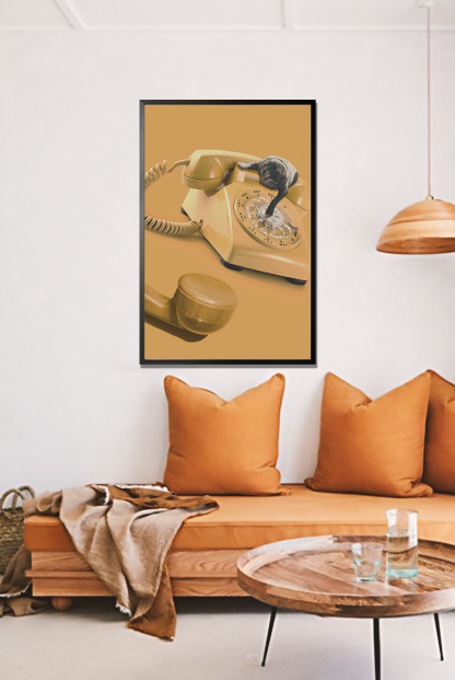 Ringing Pug poster in interior