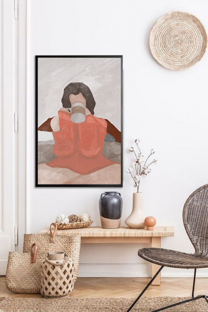 Coffee Lady Poster in interior