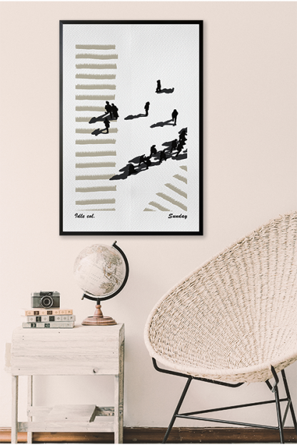 Sunday Scene Poster in interior