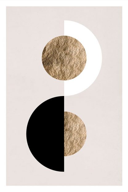 Under the Gold Moon abstract shape No 3 poster