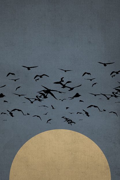 Gold moon at midnight No 3 poster