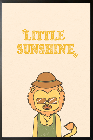Little Lion Sunshine in Black frame