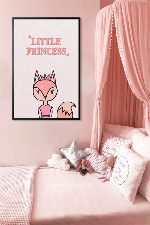 Little Fox Princess Poster in interior