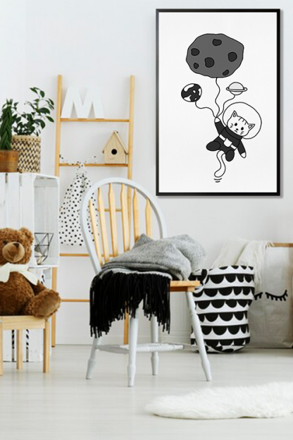 Hanging by Planets Poster in interior