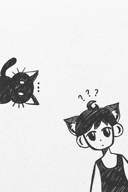 Cat and Boy Poster