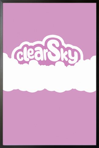 Clear Sky poster in black frame