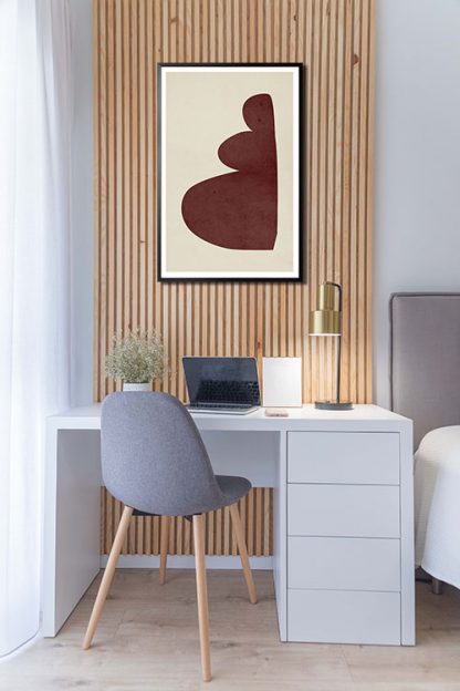 Abstract regular shape Purple Poster in interior