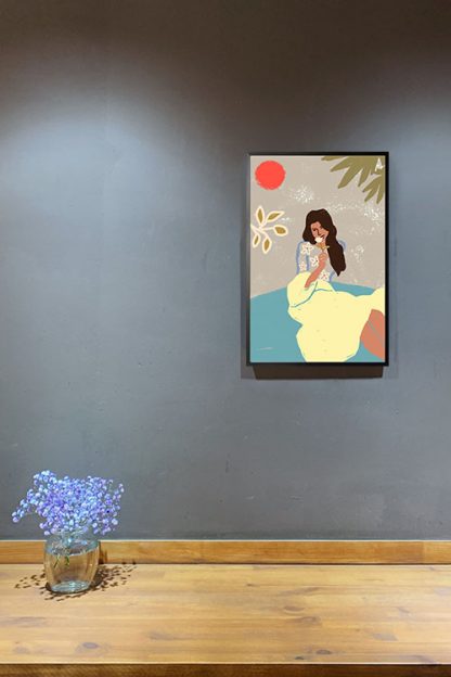 Floral Daylight Poster in interior