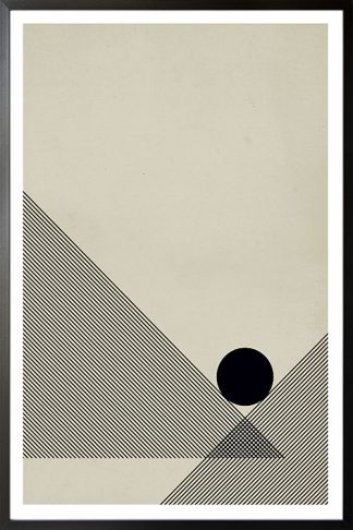 Contemporary Graphic No.1 Poster in black frame
