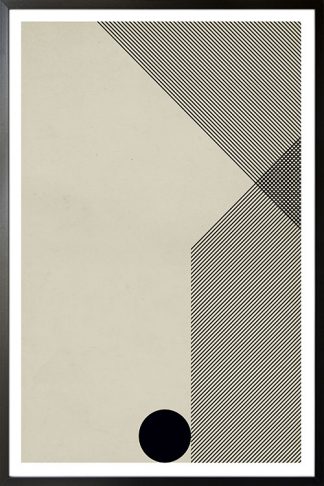 Contemporary Graphic No.3 Poster in black frame