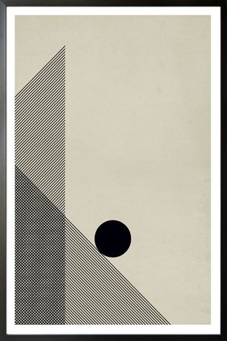 Contemporary Graphic No.5 Poster in black frame