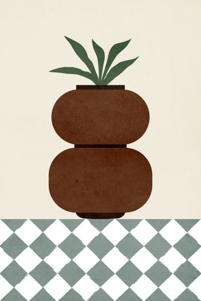 Artsy Flower Vase and Pattern no. 3 Poster