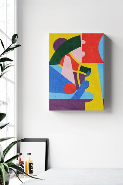 Abstract Collage no. 7 canvas in interior