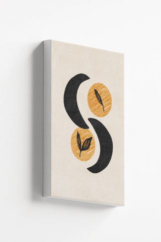 Minimal Shape with leaves canvas