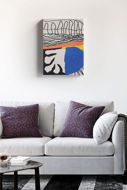 Abstract hand drawn no. 4 canvas in interior