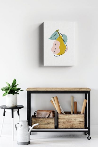 Abstract Pear canvas in interior