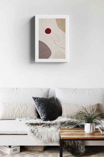 Textured Maroon no. 4 canvas in interior