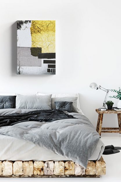 Abstract Crumpled Paper Canvas in interior