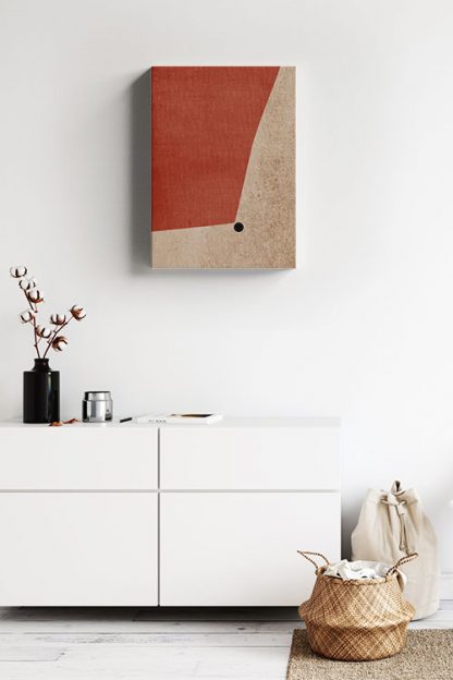 Beige and Orange no.1 Canvas in interior