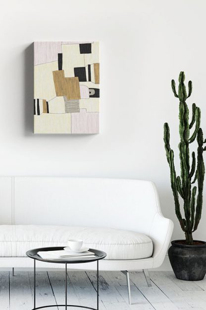 Abstract Stitch no.2 Canvas in interior