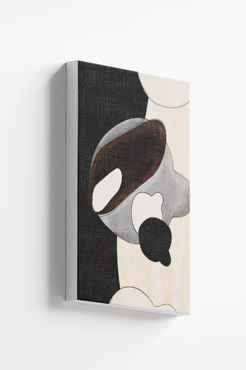 Abstract Coffee Spill Canvas