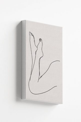 Line Art bend female legs Canvas