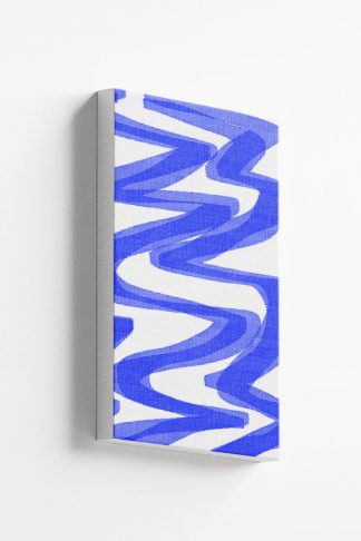 Blue Zigzag canvas