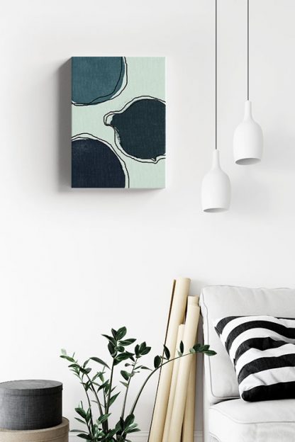 Green Rounds canvas in interior