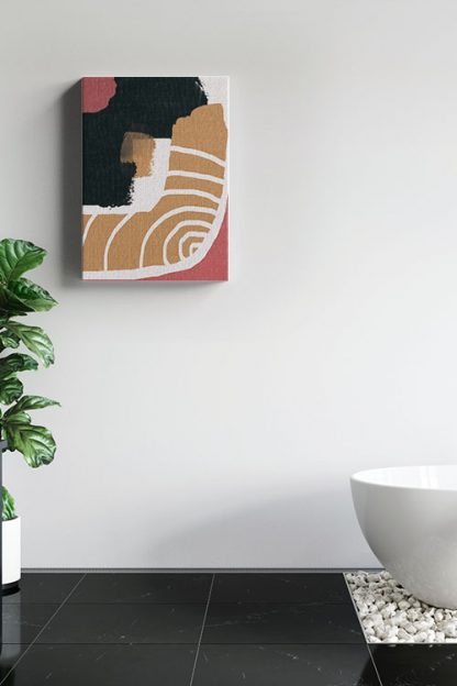 Waves canvas in interior