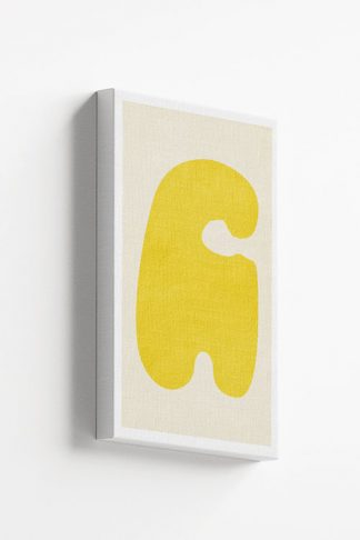 Abstract regular shape Yellow Canvas