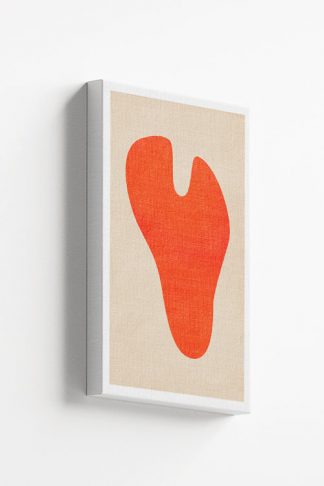 Abstract regular shape Orange Canvas