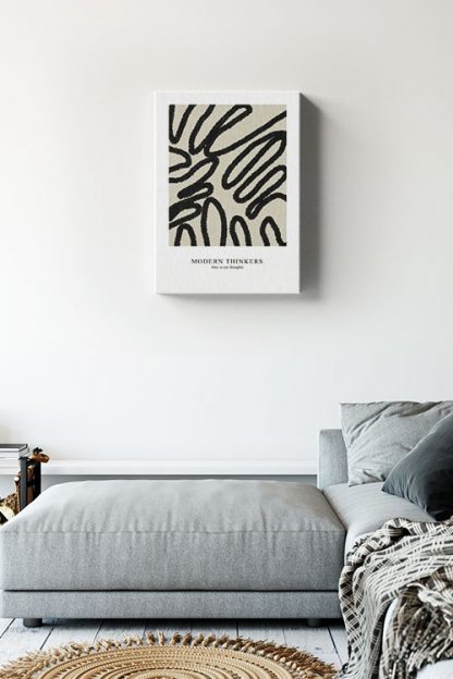 Modern Thinker art Canvas in interior