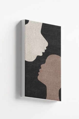 Abstract couple reverse silhouette Canvas