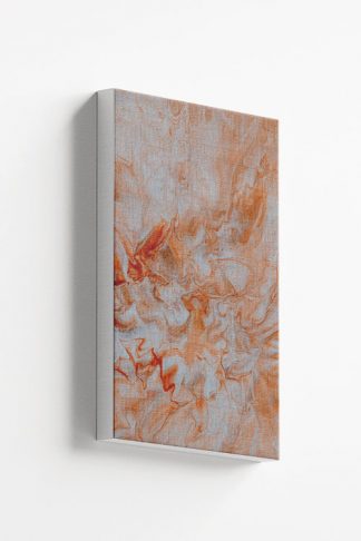 Messy orange color abstract art canvas