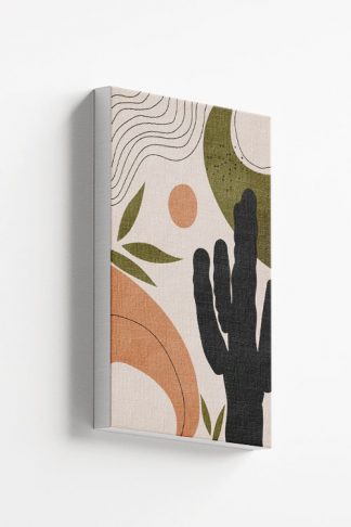 Drawn shapes and cactus no. 2 canvas