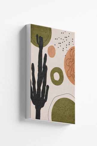 Drawn shapes and cactus no. 3 canvas