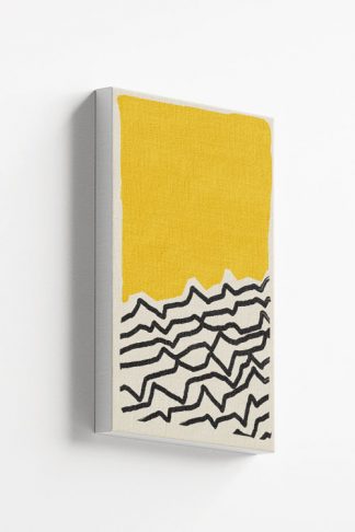 Modern abstract Yellow black canvas