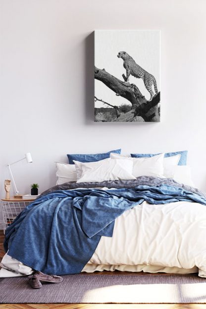 Leopard on tree Canvas in Interior
