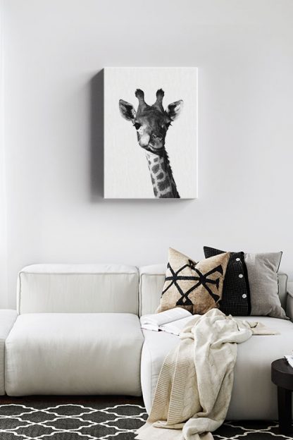 Chewing Giraffe Canvas in Interior