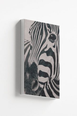 Zebra in gray tone canvas