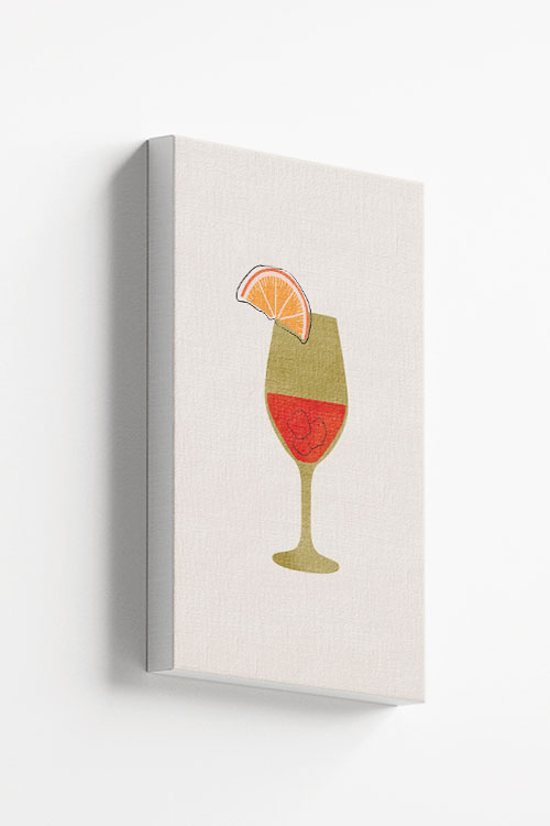 Wine glass and texture Canvas