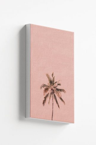 Palm tree pink background canvas