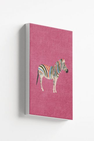 Multi colored zebra canvas