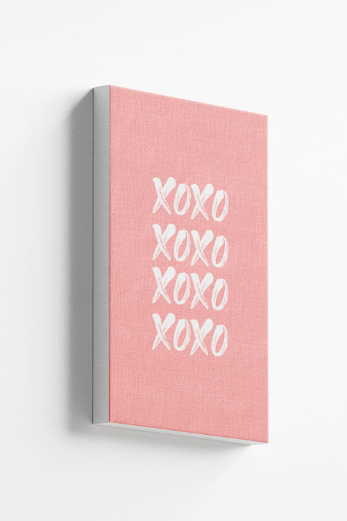 Valentines hugs and kisses canvas