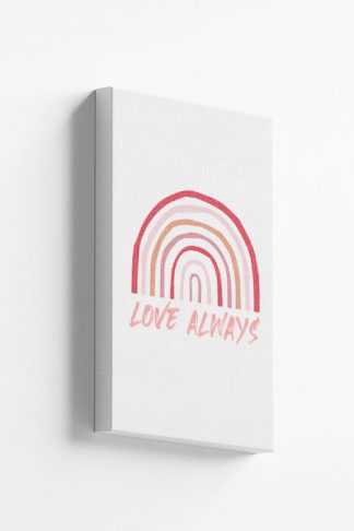 Rainbow love always canvas