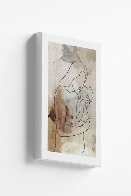 Mother and Child Neutral Tone Canvas