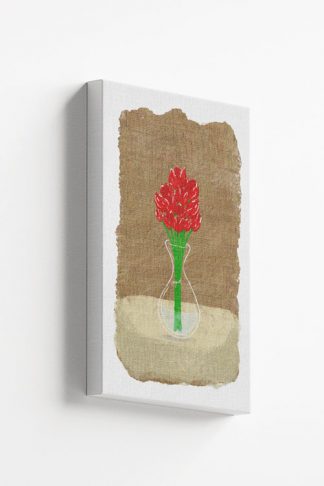 Rose in a Glass Vase Canvas