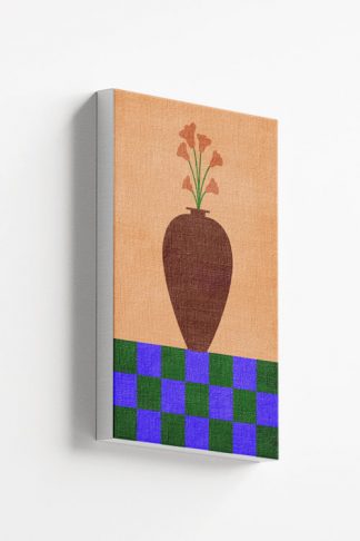 Artsy Flower Vase and Pattern No4 Canvas
