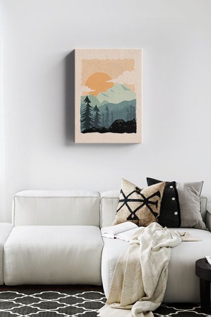 Into the wild abstract Canvas in interior