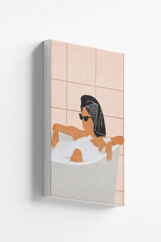 Woman in bath tub Canvas